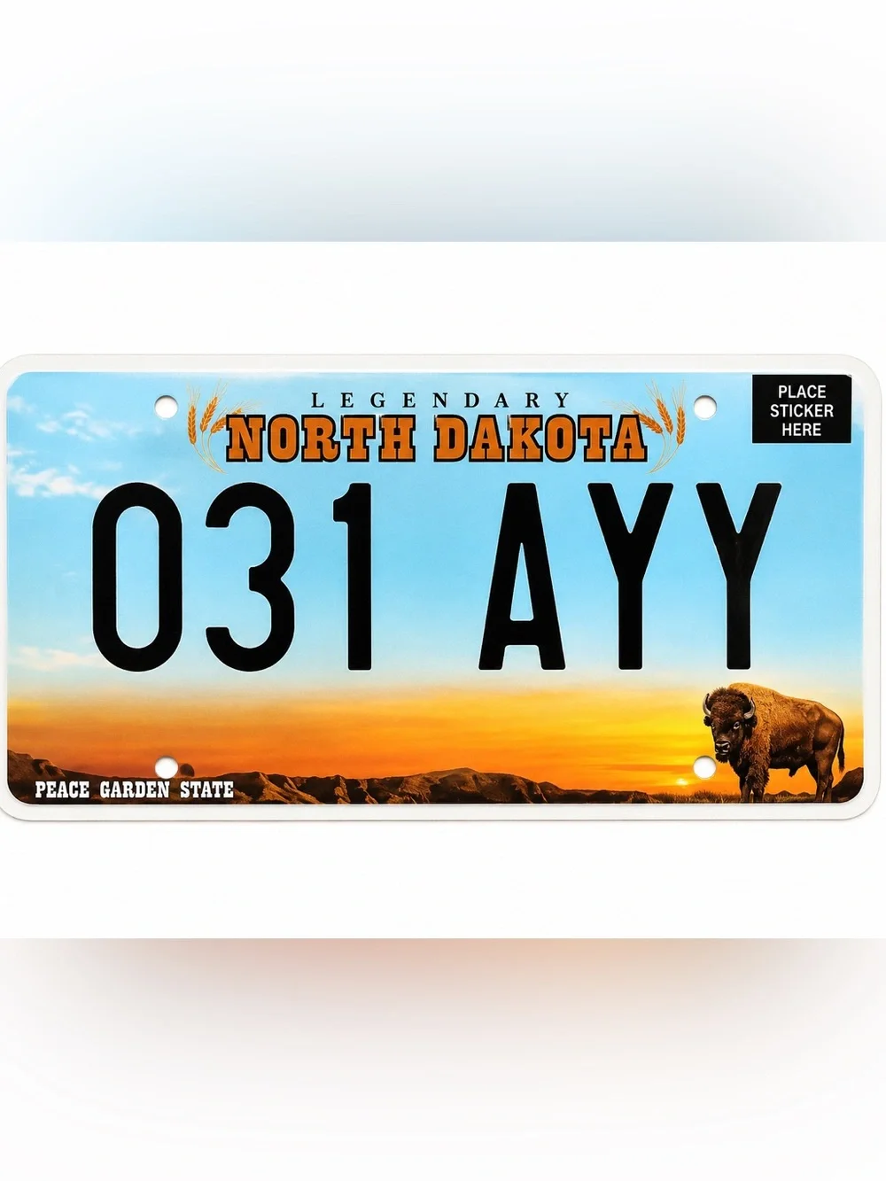 North Dakota Legendary Peace Garden State License Plate